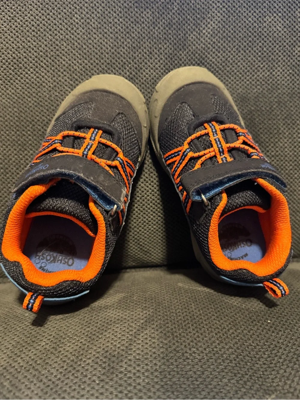 Kids Black and Orange Athletic Sneakers - Lightweight Comfort